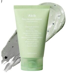 Abib Pore Clay Pack Cleanser Heartleaf Charcoal Foam 120mL 4.05 fl oz K-Beauty